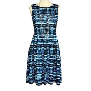 Calvin Klein Sleeveless Blue Dress S